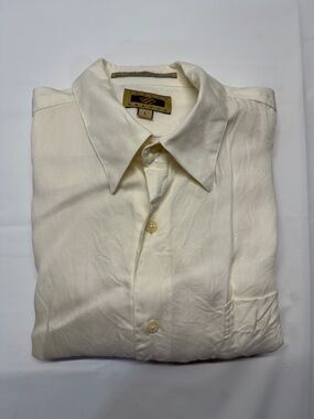 Joseph Abboud Ivory Button-Down Casual Shirt